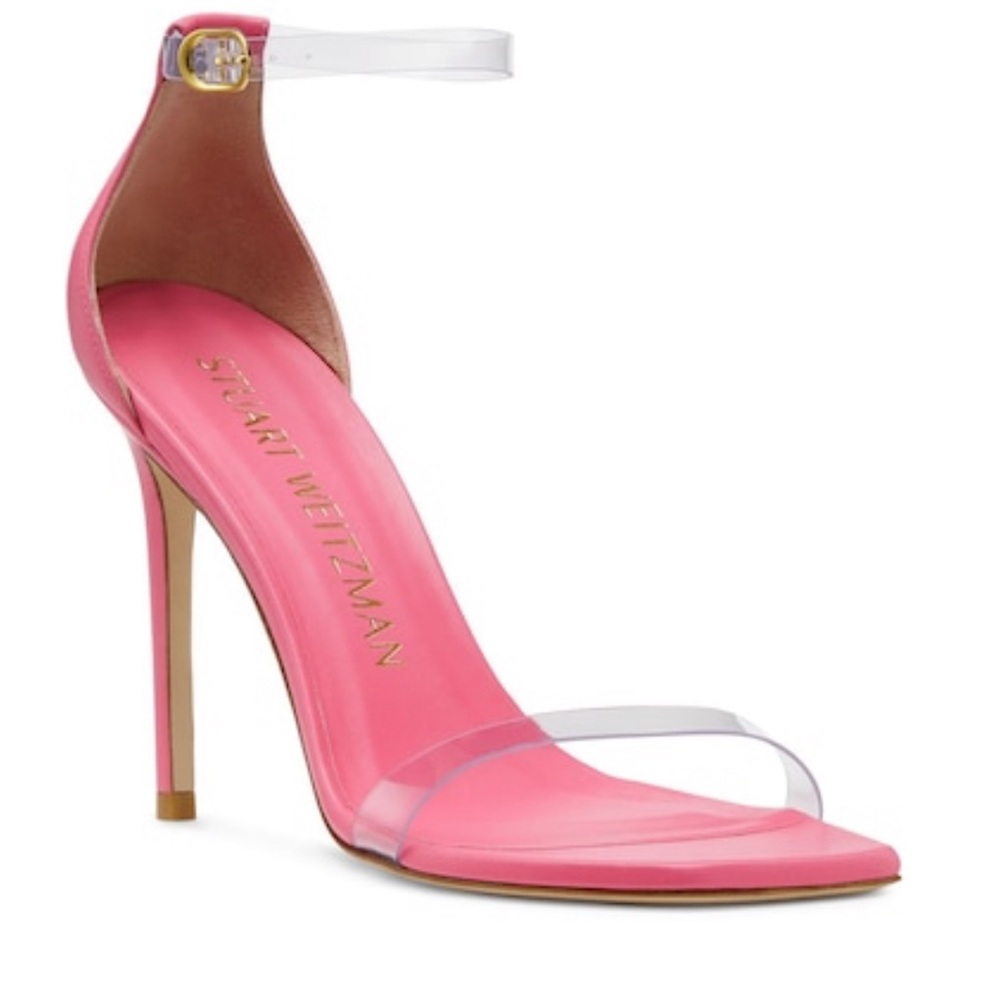 STUART WEITZMAN NUDISTCURVE 100 STRAP SANDAL Size 7 Excellent Condition!!